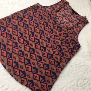 Sheer Geometric Tank Top